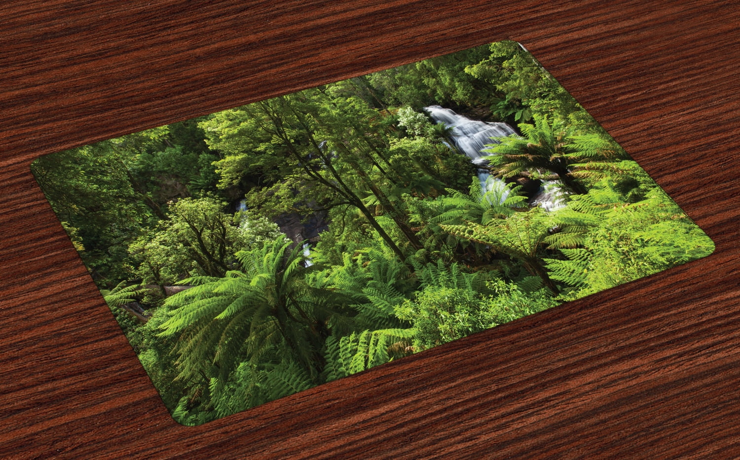 Rainforest Placemats Set of 4 Rainforest with Waterfall River Tourist