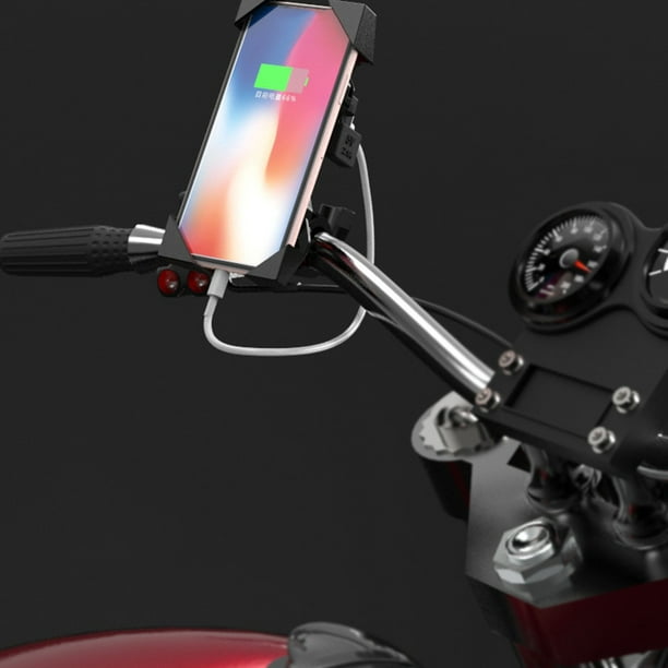 Fashionhome anti-dérapant anti-vibration vélo support pour téléphone  verrouillage automatique moto Smartphone support téléphone portable support  miroir 