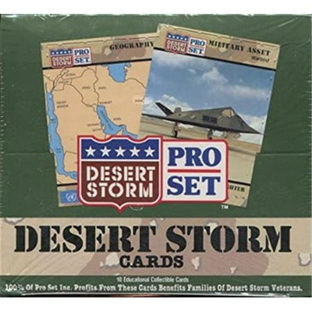 Athlon Sports CTBL-027895 1991 Desert Storm Pro Set - 10 Educational Collectible Cards 36 Count Sealed Wax Box