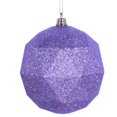 thumbnail image 1 of 8 in. Lavender Glitter Geometric Christmas Ornament Ball, 1 of 1