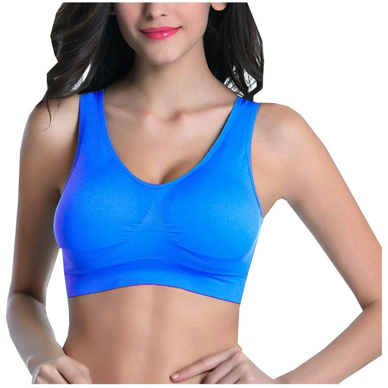 Daqian Sports Bras for Women Plus Size 5-Pack Women Seamless Sports Bra  Wirefree Yoga Bra with Removable Pads Clearance Womens Sports Bras  Multicolor