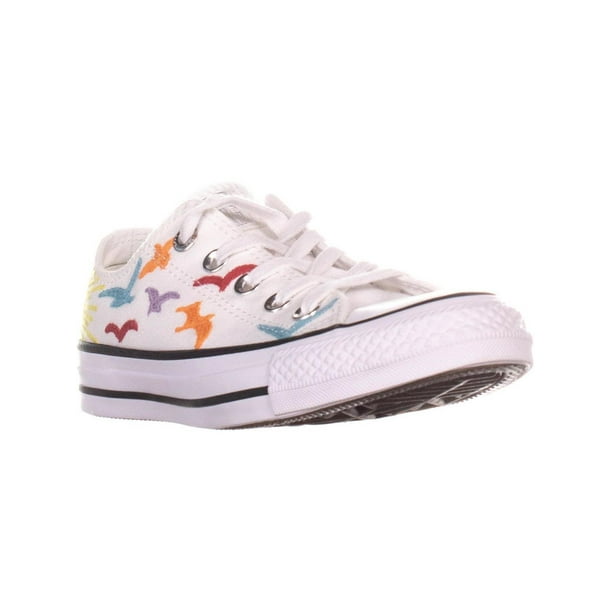 hjul Bære forsinke Womens Converse Chuck Taylor All Star Ox Perforated Sneakers,  White/Black/White - Walmart.com