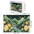 thumbnail image 2 of Jigsaw Puzzles - Night - Time Mountain Scene with A River And Large Yellow Flowers1000 PCS，Challenging Puzzle Perfect for Game Nights, 2 of 5