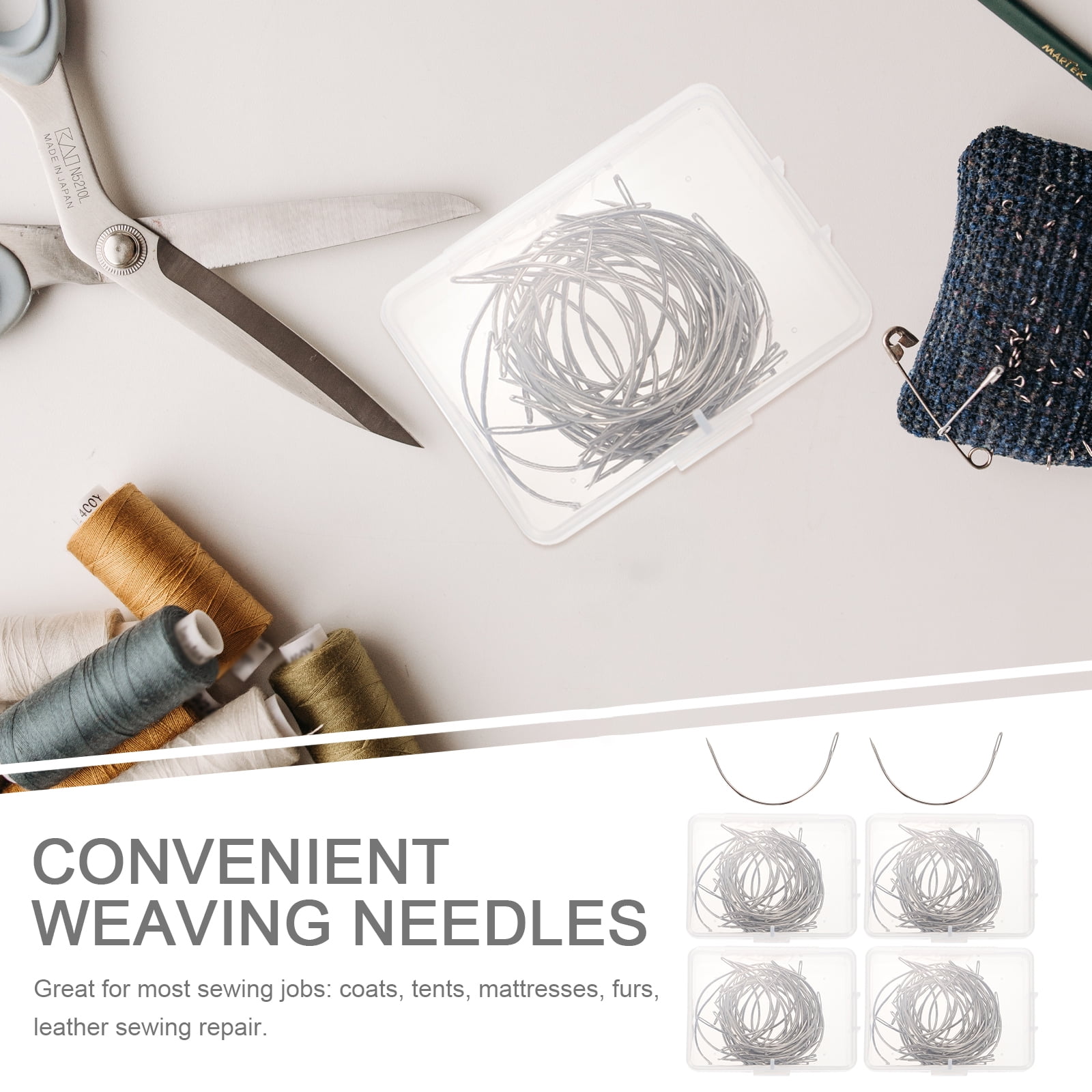 4 Boxes Sewing Machines C- Shaped Curved Needle Knit and Crochet Needles