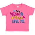 thumbnail image 3 of Inktastic My Nana and Papa Love Me with Hearts Boys or Girls Toddler T-Shirt, 3 of 5