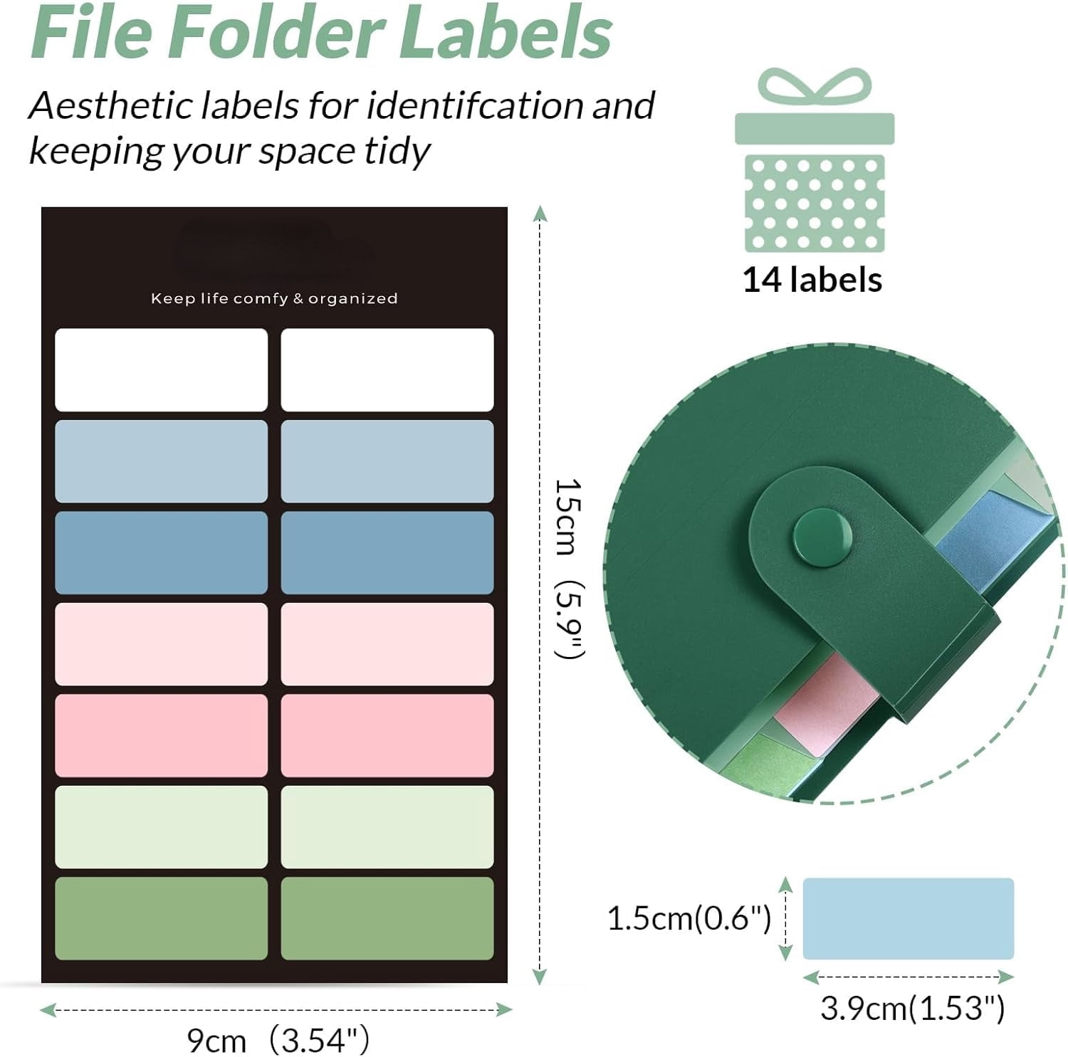 PrimeCook Shop Expanding File Organizer with 8 Pockets, Accordion File Folders with Labels,Portable Document Paper Bill Receipt Organizer, Home College School Office Supplies, Letter Size,ForestGreen