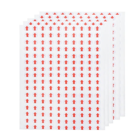 Parvistic 3200PCS 10mm Self Adhesive Sticky Red Arrow Labels Removable Small Circle Dot Stickers Product Inspection Defect Indicator Tape (White Red)