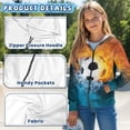 thumbnail image 6 of chaqlin Football Hoodies for Boys 11-13 Trendy Zip Up Hoodie Ice Fire Flame Print Long Sleeve Sweatshirts Kids Hooded Jackets Winter Sweaters with Pocket, 6 of 7