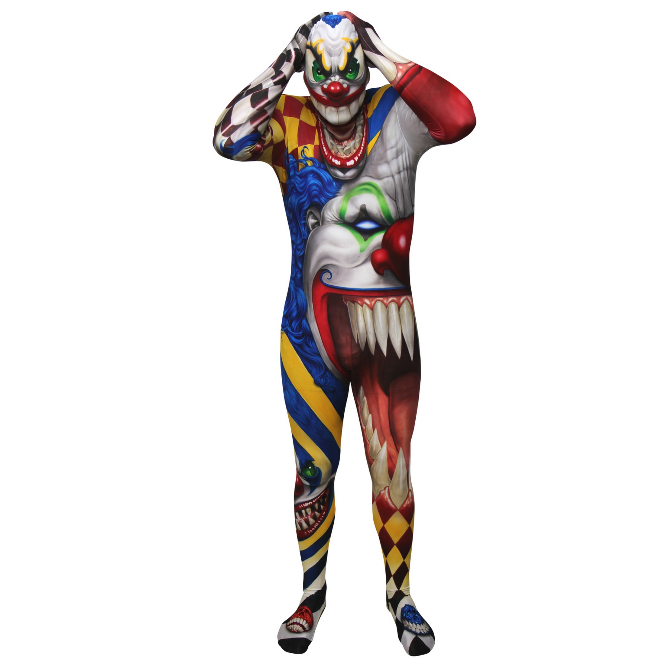 Morphsuits Scary Clown Costume Adult, Morphsuit Killer Clown, Scary ...