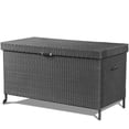 thumbnail image 2 of AVAWING 240 Gallon PE Wicker Storage Box, Patio Deck Box, Outdoor Container, Black, 2 of 8