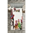 thumbnail image 3 of Ambesonne Fourth of July Quilted Bedspread Set 2 Pcs, American Pets, Twin Size, Multicolor, 3 of 3