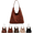 Brown, variant on Suede Tote Bag Leather Hobo bags for women purse slouchy tote bag brown leather purse suede Work Shoulder Bag Travel Shopping Bag
