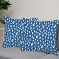thumbnail image 4 of Blue Cream Dots Pillow Covers 16x16 Inch Set of 2 Boho Design Polka Dot Throw Pillows Modern Trendy Print Outdoor Decorative Pillowcase Square Cushion Cases Decor for Sofa Couch Bed, 4 of 6
