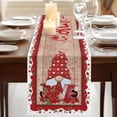 thumbnail image 3 of Table Runners 72 Inches Long Dress Scarves, Valentine's Day Farmhouse Kitchen Table Runner, Coffee Tablerunners, Romantic Roses Love Heart Gnomes Wooden 14x72 Inch, 3 of 9