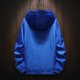 thumbnail image 3 of Men's Autumn Winter Casual Color Plus Size Hoodie Zipper Outdoor Sport Coat 3XL, 3 of 5