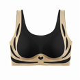 thumbnail image 4 of Sakmal Side Smoothing Women's Bras Bralette Balconette Black Double Support T-Shirt Bras for Women 2X, 4 of 5