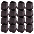 thumbnail image 2 of 16 Piezas Protectores de Suelo para Patas de Silla de Silicona MarróN, Tapas Cuadradas para Patas de Silla con Fieltro Envuelto, Adecuado Para: 0,55 Pulgadas-0,75 Pulgadas, 2 of 10