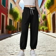 thumbnail image 3 of Fmbrln Girls Sweatpants Baggy Drawstring Elastic Waist Joggers Pants Fashion Comfy Athletic Pants with Pockets, Sizes 4-15Y, 3 of 5
