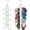 White, variant on Hat Organizer for Closet, Rotatable Metal Caps Rack with 10 Large Hooks for Display, Holds Up to 40 Baseball Caps, Collapsible Hat Hanger for Closet, Dorm Room Organizers and Storage, Black