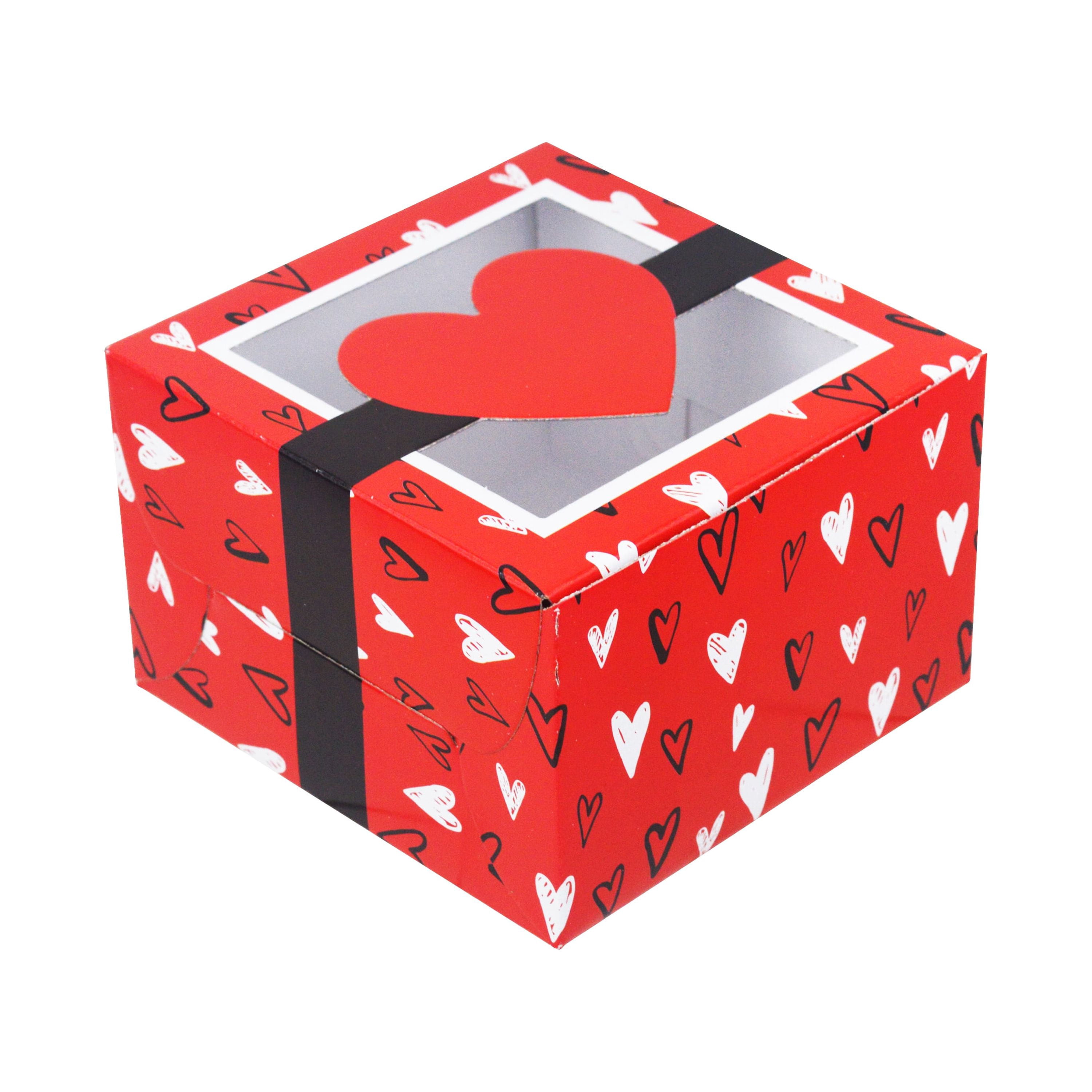 Way to Celebration Valentine Multi Color Paper Treat Boxes Astm in Two Sizes