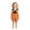 Orange, variant on Shadoumai Halloween Romper Pumpkin Face Straps Romper For Girls, Casual Style With Halloween Vibe Comfortable Everyday Wear Clothes Romper