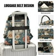 thumbnail image 3 of FORMRS Mini Backpack Purse for Women Quilted Travel Daypack Casual Shoulder Bag, Flowers Cat, 3 of 7