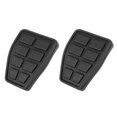 thumbnail image 1 of Coche Automotriz Goma Negro Freno Embrague Pedal Almohadilla Cubierta 2Pcs, 1 of 1