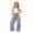 Blue#3, variant on Girls' Casual Denim Pants Loose Fit Elastic Waist Fashion Wide Leg Jeans for Little and Girls Daily Wear, Size 10-12 Years, Black