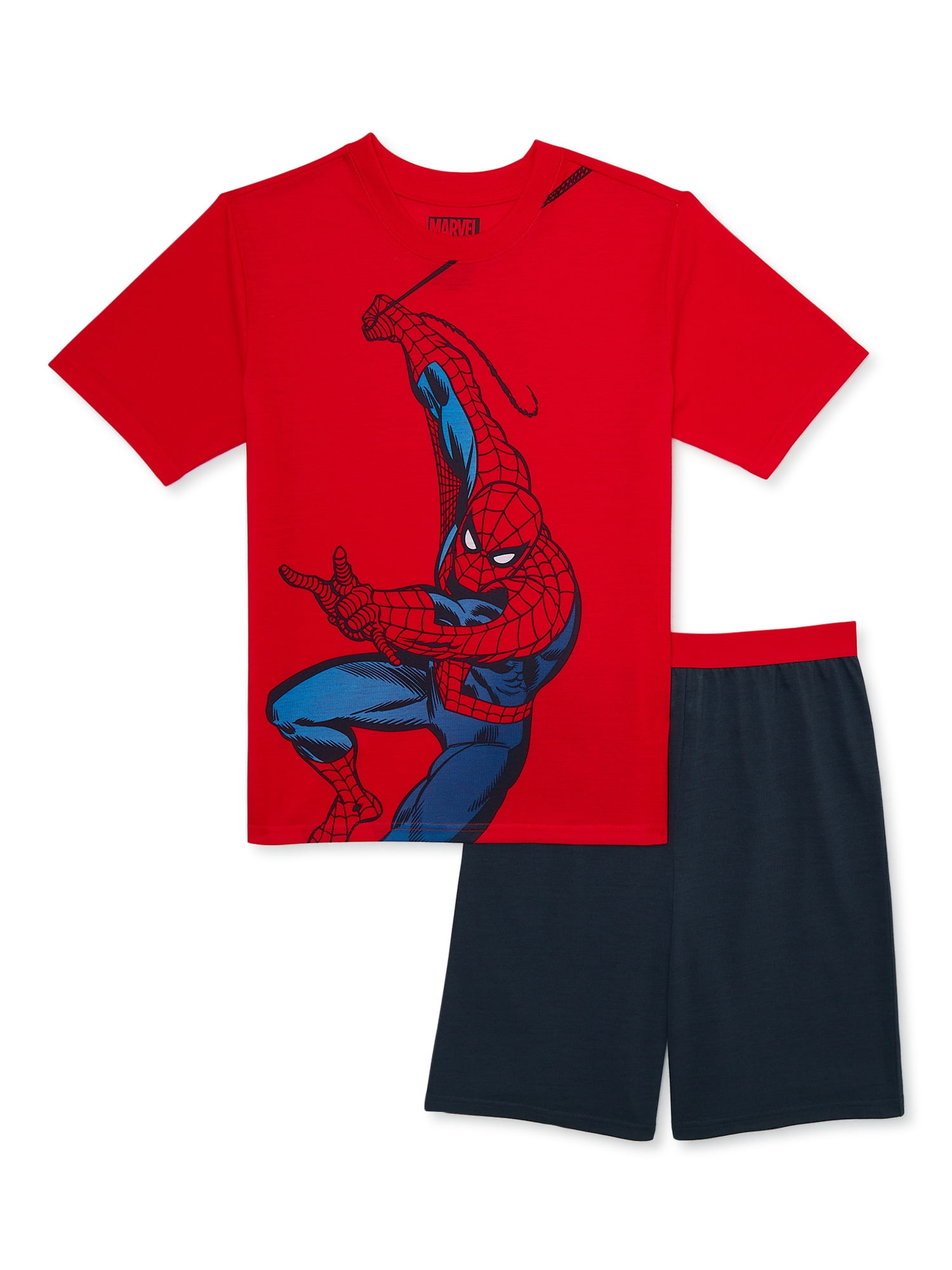 Marvel Boys Spider-Man Graphic Pajama Set, 2-Piece, Sizes 4-12
