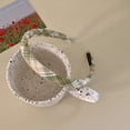 thumbnail image 1 of Diadema plisada sencilla para mujer, diadema de alta gama, diadema fina de satén para verano, accesorios para el cabello con sello para lavar el rostro, 1 of 6