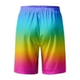 Himmake Mens Swimming Trunks Gradient Color Beach Shorts with Pockets