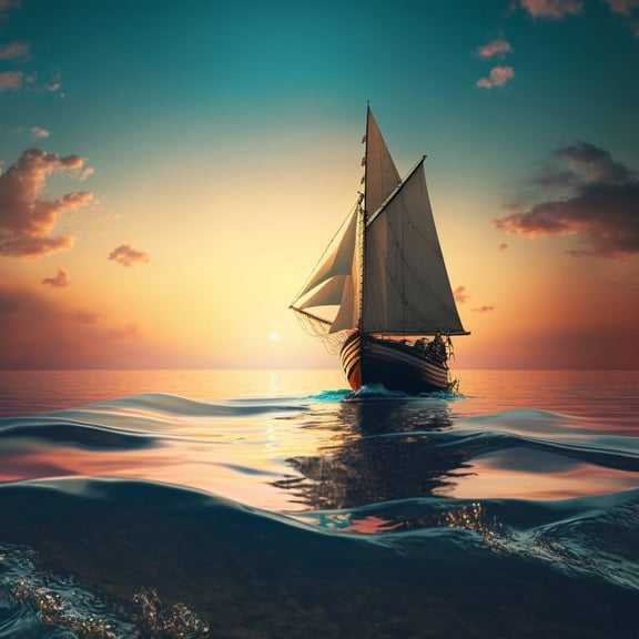 1000 Pieces Puzzle for Adult - Sunset Sailboat On The Sea Wooden Jigsaw Puzzles Challenging Educational Fun Toys for Family Creative Gift