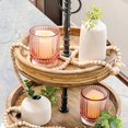 thumbnail image 2 of Portavelas Votive con forma de vela Kate Aspen, cristal acanalado, color rosa, 2 of 7