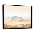 thumbnail image 2 of Designart "Whispering Serenity Of A Mountain Morning IV" Landscape Mountains Floater Framed Canvas Wall Art, 2 of 5
