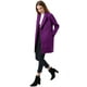 thumbnail image 5 of Abrigos de invierno raglán cruzados con solapa con muesca para mujer Púrpura L, 5 of 6