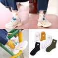 thumbnail image 2 of Monstrate 1 par de calcetines de algodón para mujer, bordado de tubo medio, transpirables, cómodos, informales, encantadores calcetines deportivos para Suministros térmicos tipo 5 Monstrate HA071734-05, 2 of 6