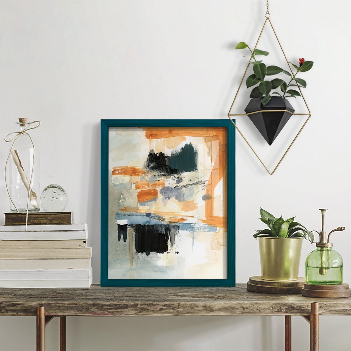 Seria II - Framed Print w/glass - Ocean Blue
