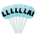 thumbnail image 1 of Lai Cupcake Picks Toppers - Set of 6 - Blue Speckles, 1 of 1