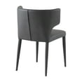 thumbnail image 4 of Elite Living Extended Wingback Modern Leather Dining Chair Dining Chairs Dark Grey Foam,Polyurethane, 4 of 5