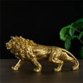 thumbnail image 4 of CIYISON Golden Lions Miniature Sculpture Handmade Resins Household Decorative Object, 4 of 8