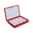 thumbnail image 2 of GUOOL Empty Watercolor Palette Box Paint Pallet Practical Portable Art Supplies Red Paint Palette Box for Artists Painters Students B 12grids, 2 of 7