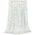 thumbnail image 2 of Honeii Daisies Flowers Print Fleece Blanket - Throw Blanket for Bed, Sofa, Couch, Camping, and Travel , Microplush Ultra Soft Warm Blanket-60"x50", 2 of 7