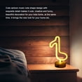 thumbnail image 3 of EeaseCA 1pc Household Decorative Night Lamp LED Music Notes Shaped Neon Lights Decor USB Dry Battery Operated Creative Lighting Lamps Without Battery (Assorted Color), 3 of 7