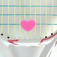 thumbnail image 4 of 6 PCS Silicone Tennis Racket Vibration Dampeners Heart Shape Tennis Racquet Absorbers Tennis Racket Strings Dampers for Players (Red and Rosy), 4 of 9
