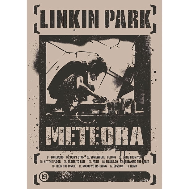 Póster Decorativo Linkin Park Pared para Bar Garaje Club 50x70cm