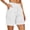White, variant on Bermuda Linen Shorts for Women High Waisted Casual Yoga Shorts Loose Summer Shorts with Pockets, L