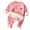 Pink, variant on Posijego Toddler Boys Girls Winter Thermal Outfits Fleece Lined Long Sleeve Sweatshirts and Joggers 2 Piece Sets