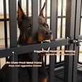 thumbnail image 4 of TIME RAY 48 Inch Heavy Duty Dog Crate,Indestructible High Anxiety Dog Cage for Outdoor and Indoor with Lock, Double Door & Removable Tray,Black, 4 of 9
