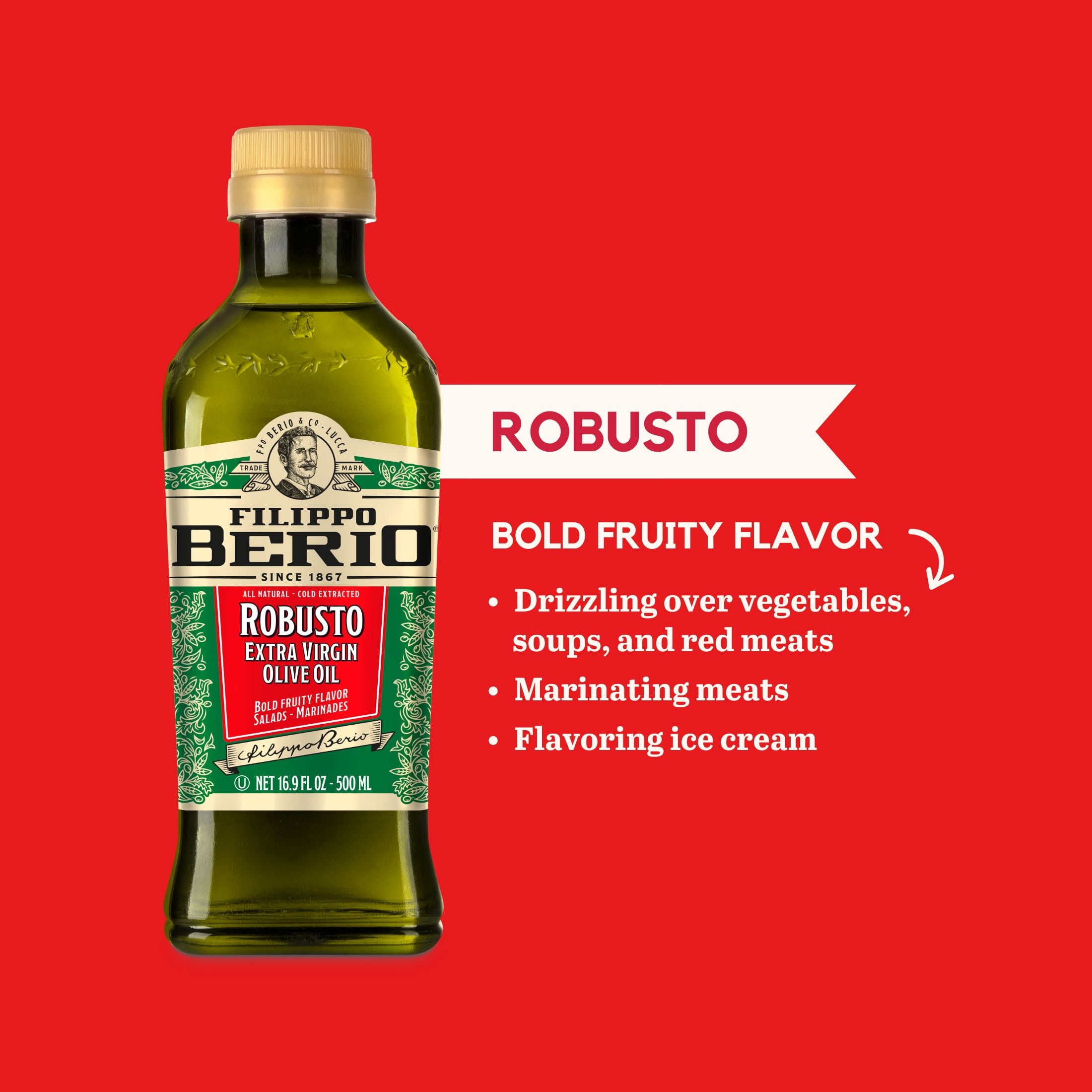 (3 pack) Filippo Berio Robusto Extra Virgin Olive Oil 16.9 fl oz