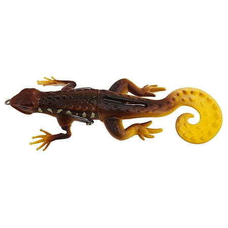 Mrmaere Long-distance Soft Bait Fishing Lure - 13.5cm/21g Reinforced Triple Hook Swimming Lizard Bait - Tail Flick Action - Perfect for topwater Fishing Adventures D